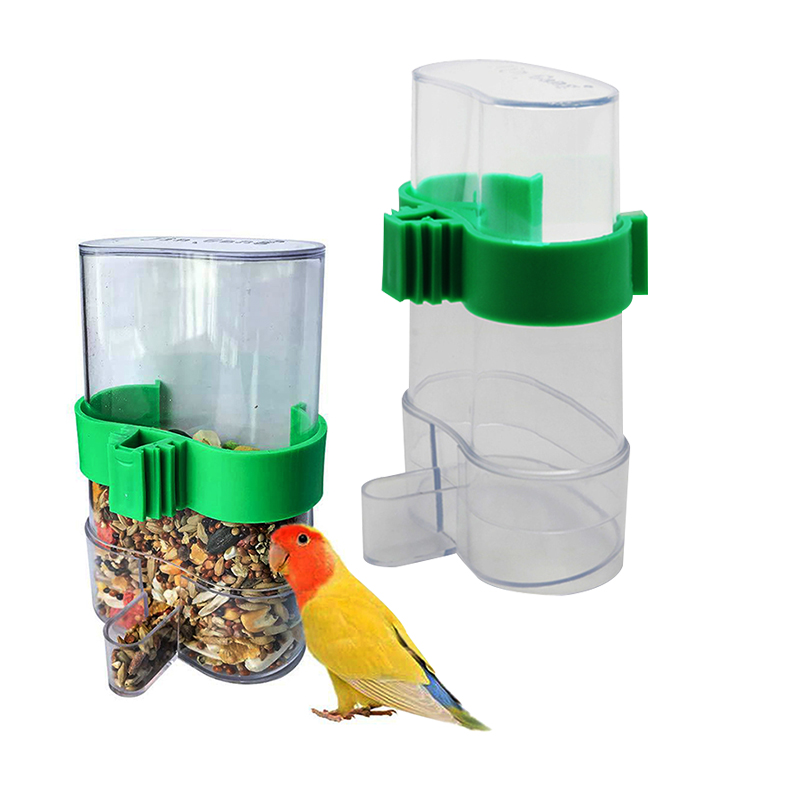 Vogels Voeden Gieter Vogel Hoge Plastic Feeder Voedsel Water Voeden Automatische Drinker Papegaai Dispenser Vogel Voedsel Doos