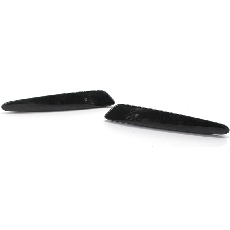 1 Pair Black Reflector Front Bumper Side Marker Light Turn Signals Lamps,For Chevy Corvette C6 05-13 (Without Bulb)