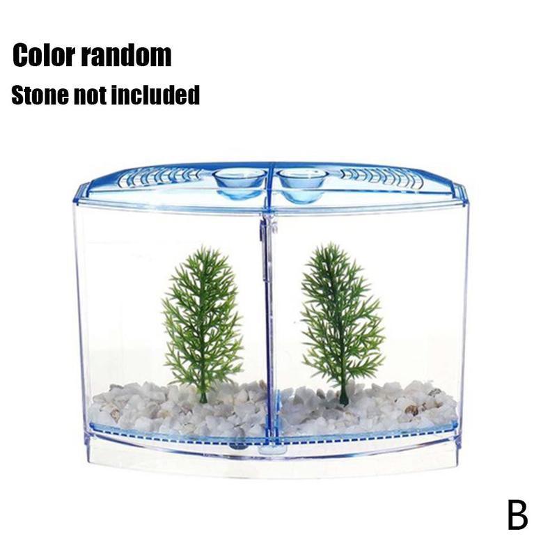 Betta Fish Box Cube Betta Aquarium Box Separate Breeding Tank Seedlings Fish-Breeding-Box Isolation-Box Fish Spawning Aquar Y3W8: Double fighting fish