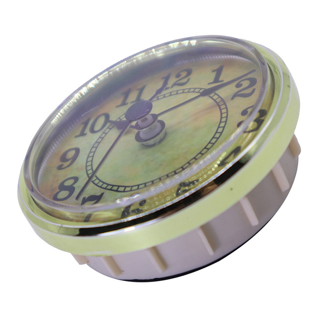 70mm cadran chiffre arabe rond Quartz horloge insérer mouvement garniture dorée