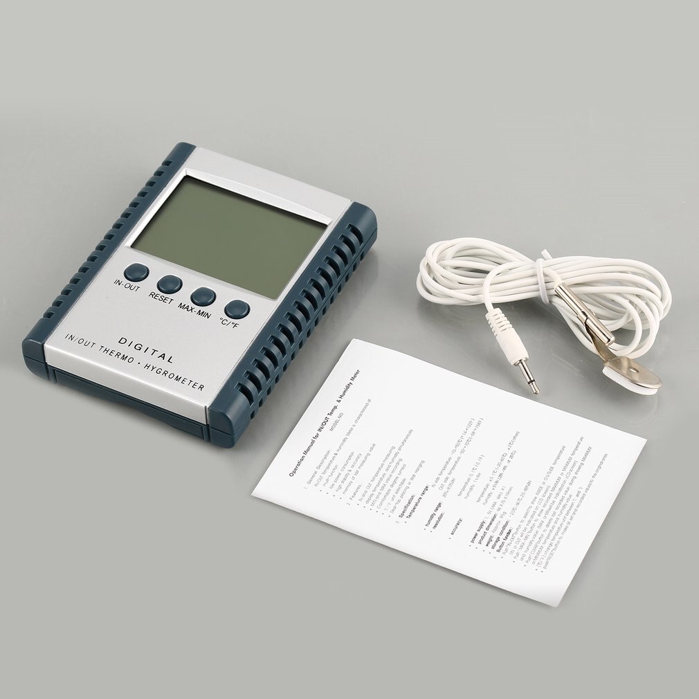 Mini Digital Humidity Temperature Meter LCD Display Hygrometer Thermometer Sensor Indoor Outdoor Calender Clock -50-70C
