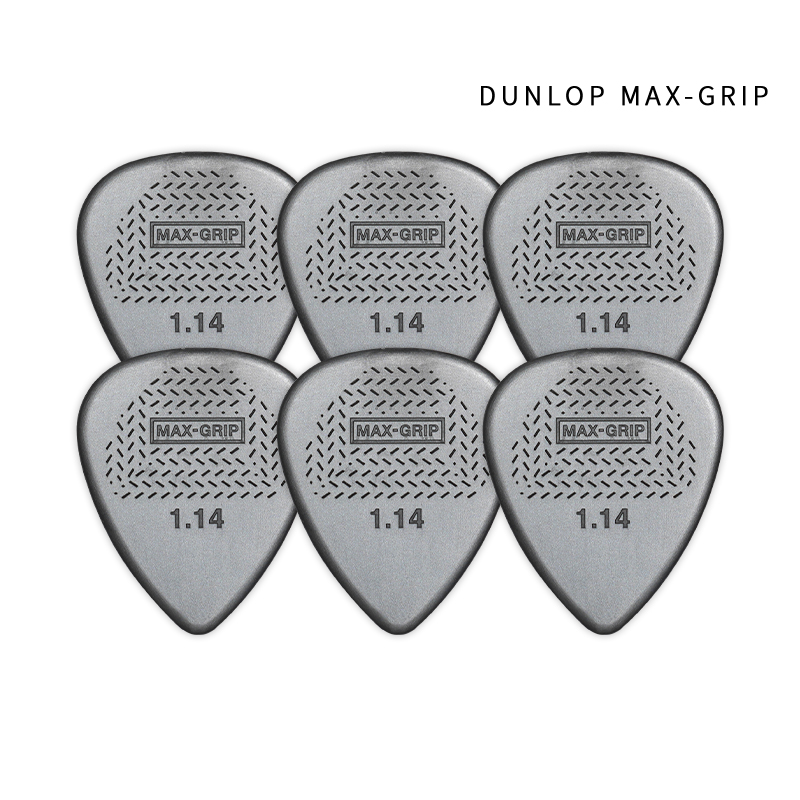Dunlop plectrum . 449r max-grip nylon halkfri plektrum för akustisk gitarr. tjocklek 0.6/0.73/0.88/1.00/1.14/1.50mm.: Ljusgul