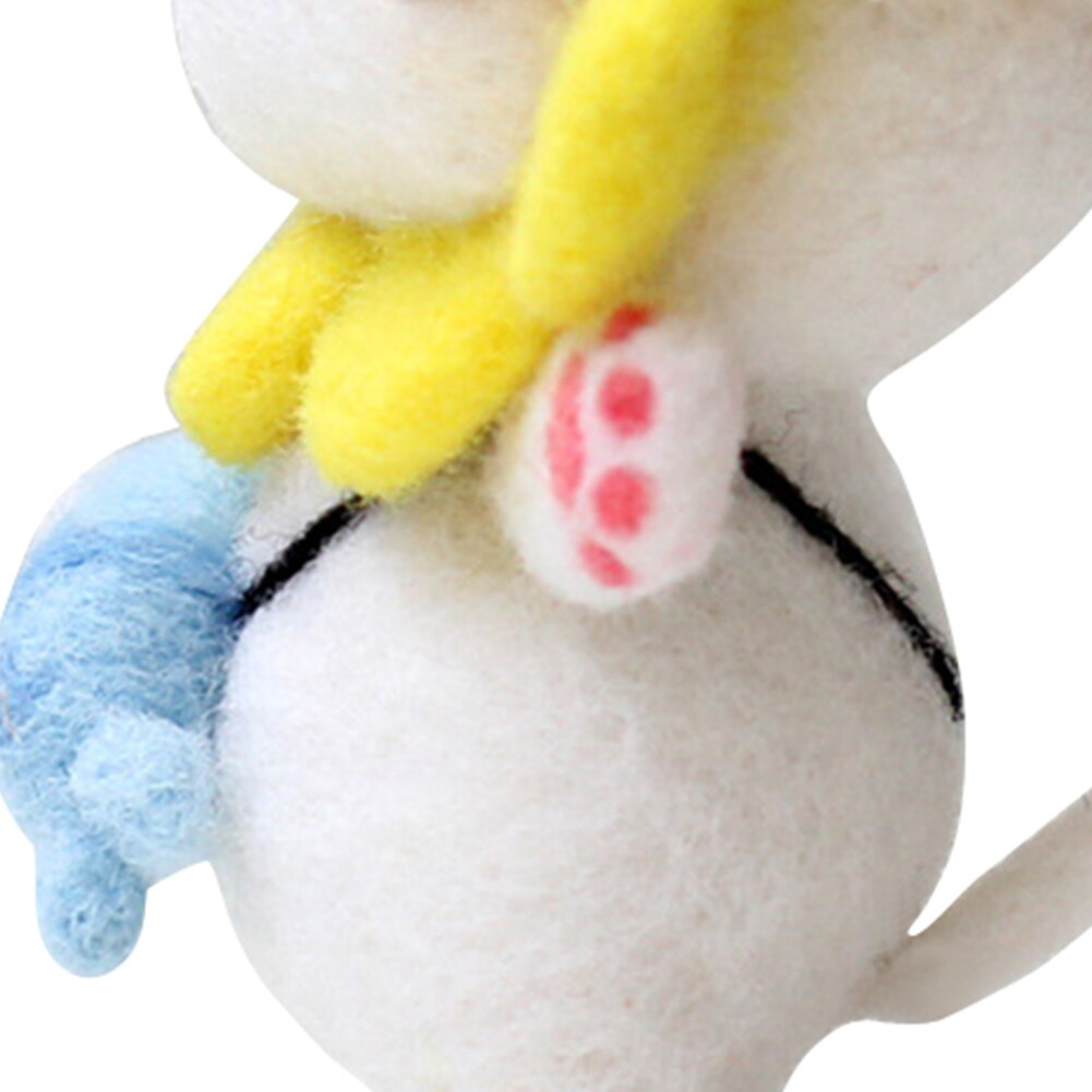 Wool Felt Needle Poked Kitting DIY Cute Animal Sunflower Cat Wool Felting Package Non-Finished Handmade Pets Toy Doll Decor