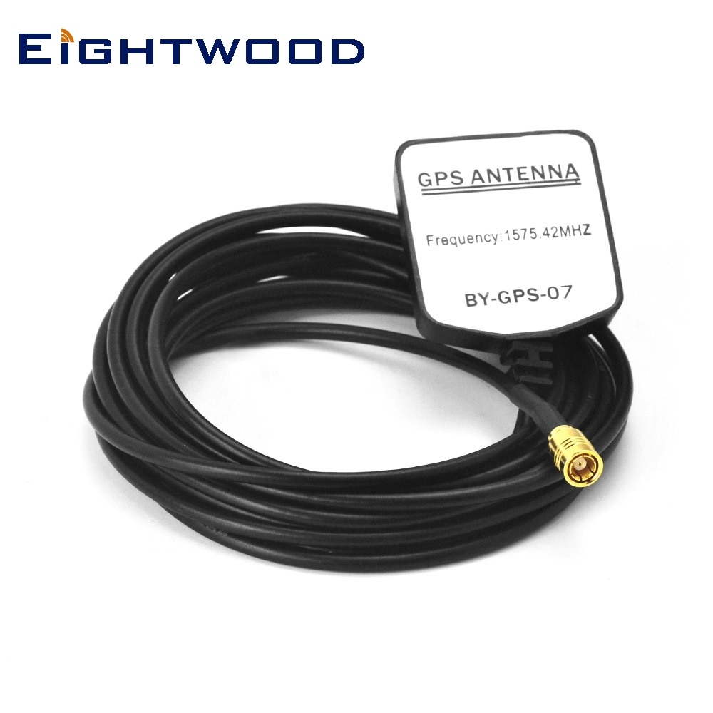 Eightwood Auto Externe Gps Antenne Actieve Antenne Met Smb Plug Rf Connector 1575.42 ± 3 Mhz 3 M Voor Auto tracking Navigatiesysteem