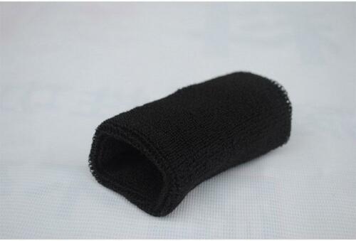 15cm basketball gym unisex sports cotton sweat with soft and comfortable wristband: Black