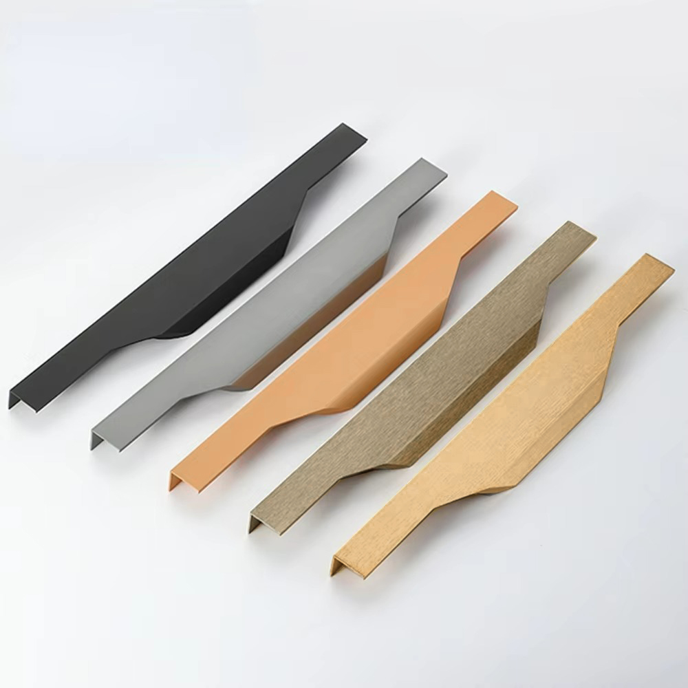 Maniglie nascoste Maniglie lunghe per armadi da cucina Manopole per cassetti in lega di alluminio Maniglia per porta dell'armadio Maniglie per armadi