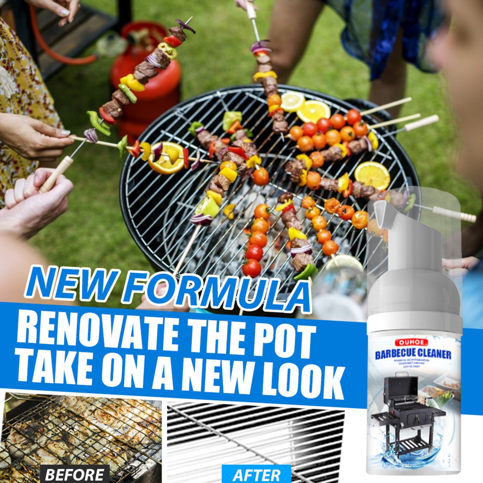 30/100ml Degreaser Cleaner Cooker Hood Oven Ventilator Removes Stubborn Grease Grime BBQ Barbecue Cleaner Kitchen Cleaning Tools