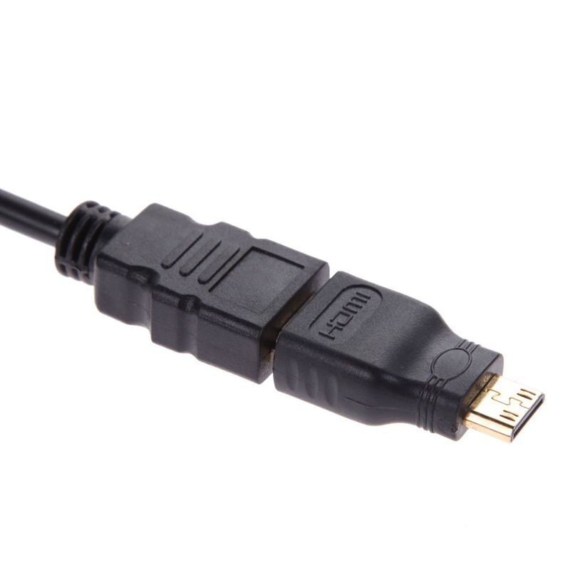 1080p mikro-hdmi/mini hdmi/hdmi til vga konverteradapter med o videokabel