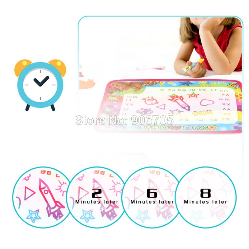 29X19Cm Water Drawing Mat Met Magic Pen Doodle Schilderij Foto Water Tekening Speelkleed Doodle Aqua Magnetische tekentafel Speelgoed