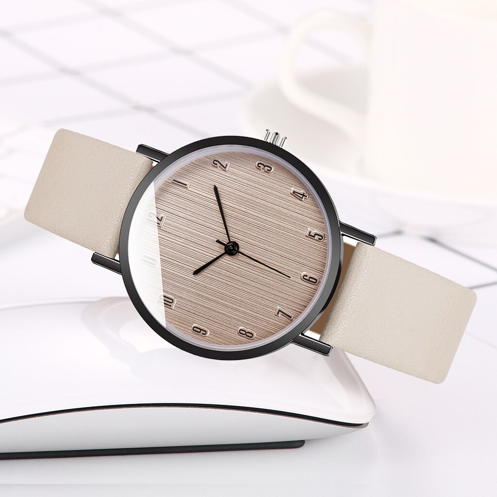 Prosty damski skórzany pasek robić zegarka analogowy zegarek kwarcowy zwykły złoty damski sukienka na prezent zegarki zegar kobieta Relogio Feminino