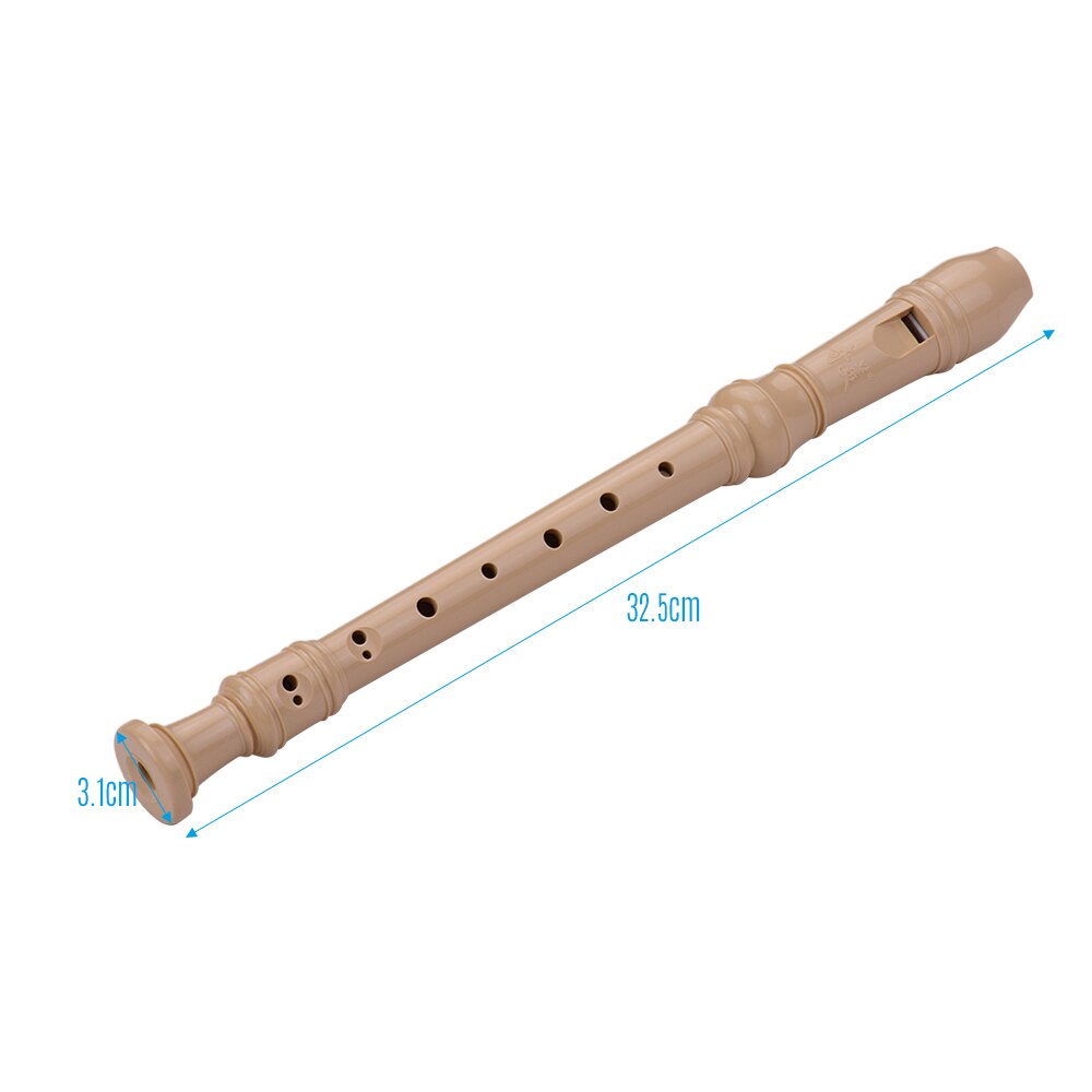 Qimei  qm8a-4b barockstil fingersättning 8 hål klarinett sopran descant blockflöjt abs flöjt med rengöringsstick bärbar snodd