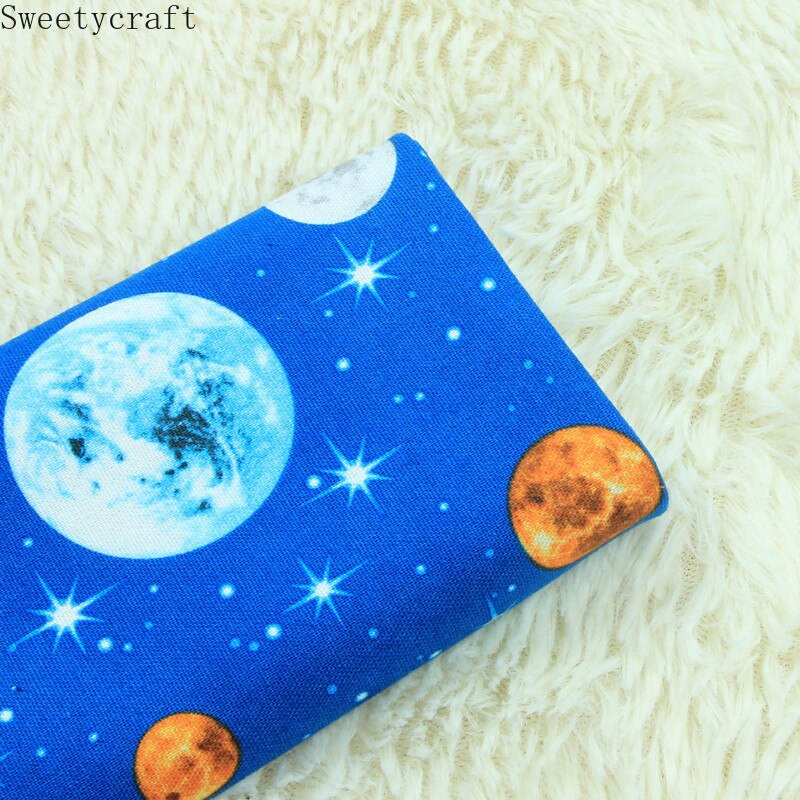 110 x 45cm dikke katoenen linnen stof per meter sterrenhemel print tela algodon handgemaakt naaien patchwork materiaal accessoires doek