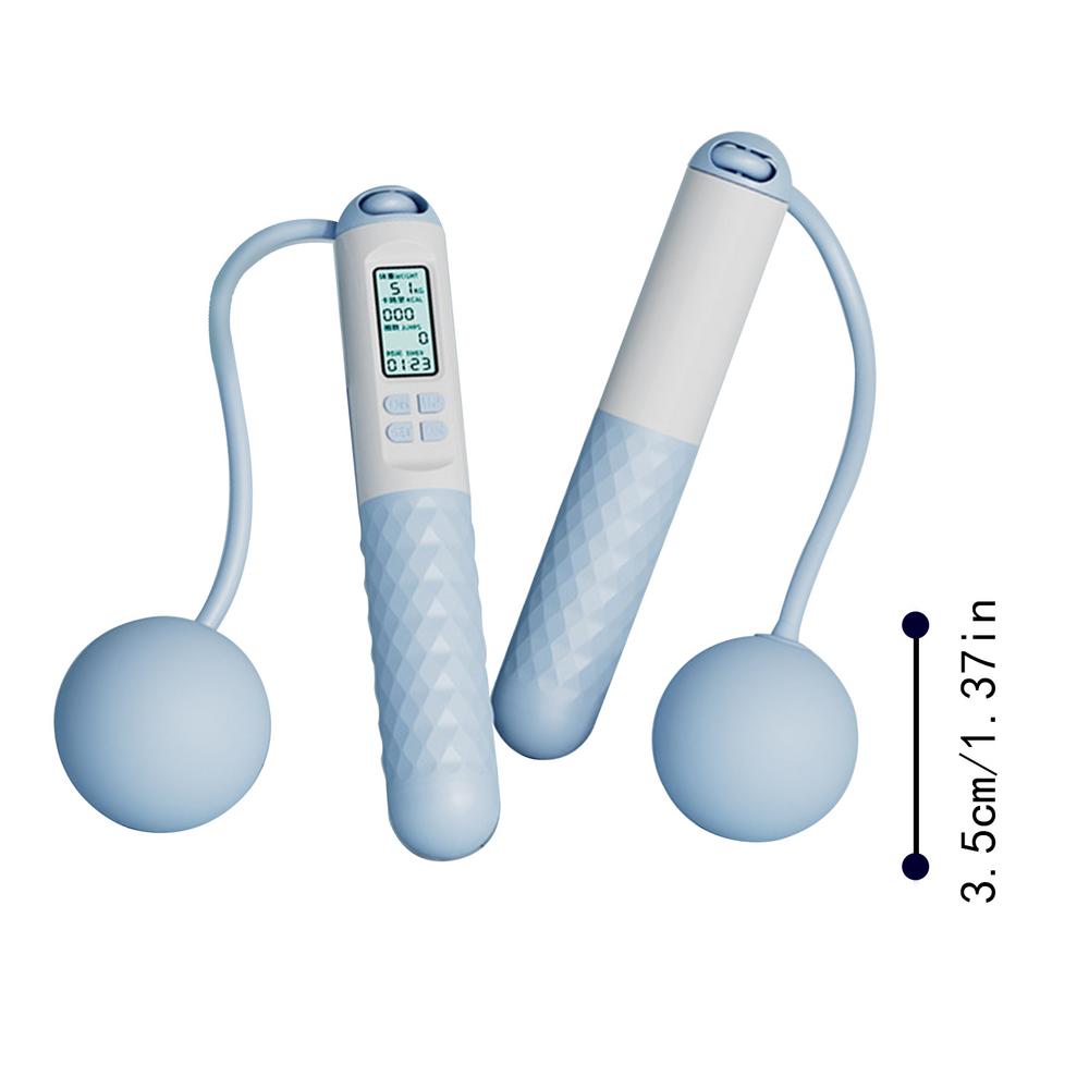 Cuerda de saltar ponderada, cuerda de saltar sin cuerda para Fitness con contador inteligente, cuerda de saltar inalámbrica para accesorios de Fitness: Azul marino