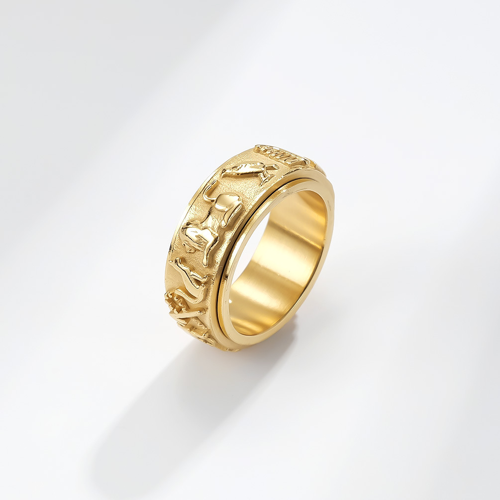 Bague symbole égyptien ancien pour hommes et femmes, Vintage, mystérieux, en acier inoxydable, Punk, bague de Protection, amulette, bijoux