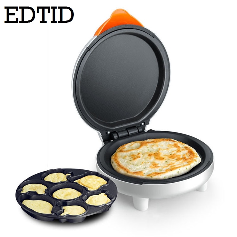EDTID Cartoon Waffle Maker Muffin Pancake Automatic Mini Baked Pizza Cooker Cake Machine Multifunction baking breakfast pan EU