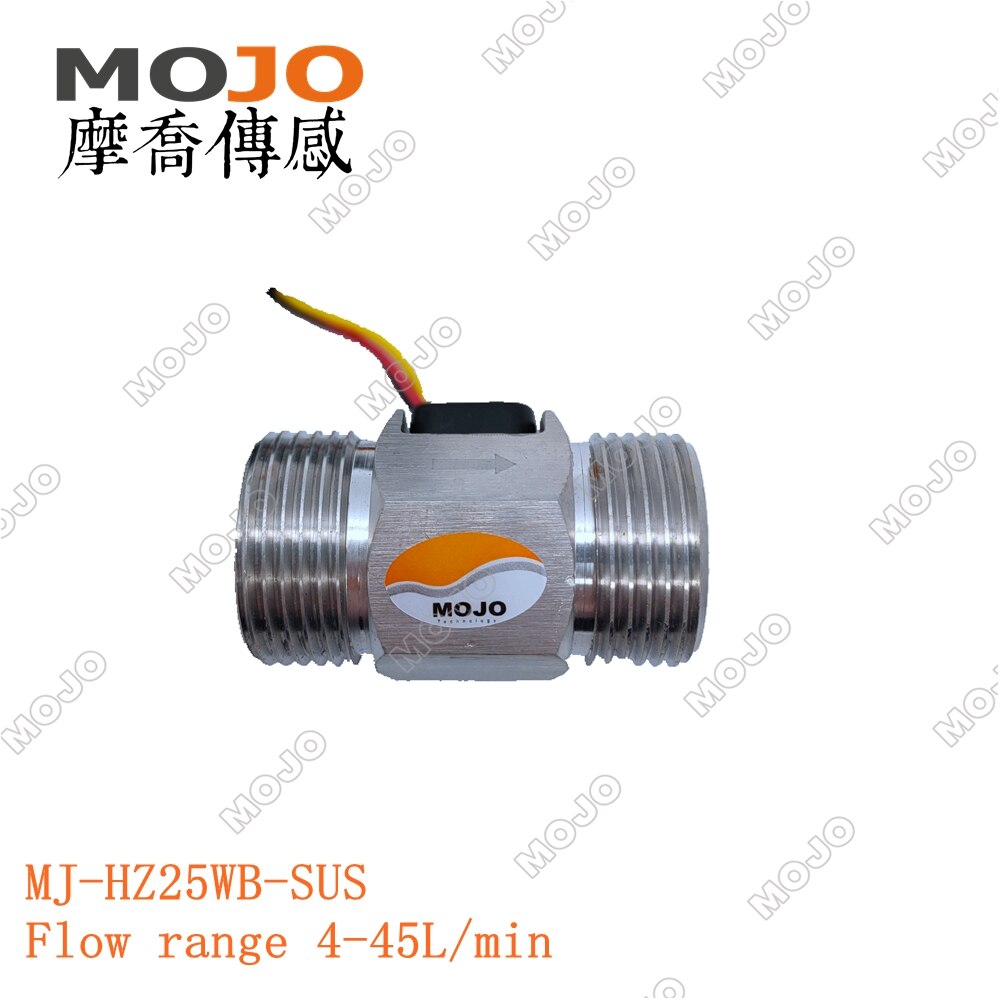 Hall flow sensor MJ-HZ25WB-SUS G1" 4-45L/min Water Flow Hall Sensor Switch Flow Meter For Industrial turbine flowmeter