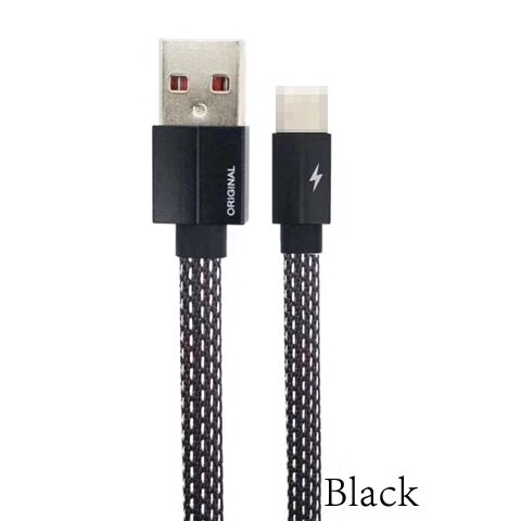 Cabo de carregamento rápido usb, cabo de nylon trançado para xiaomi huawei lg samsung: Black / 20cm