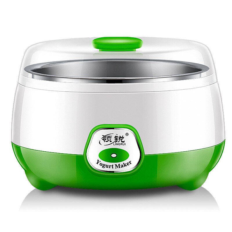 Home Automatic Yoghurt Machine Constant Temperature Fermentation Mini Stainless Steel Bladder: Green / AU