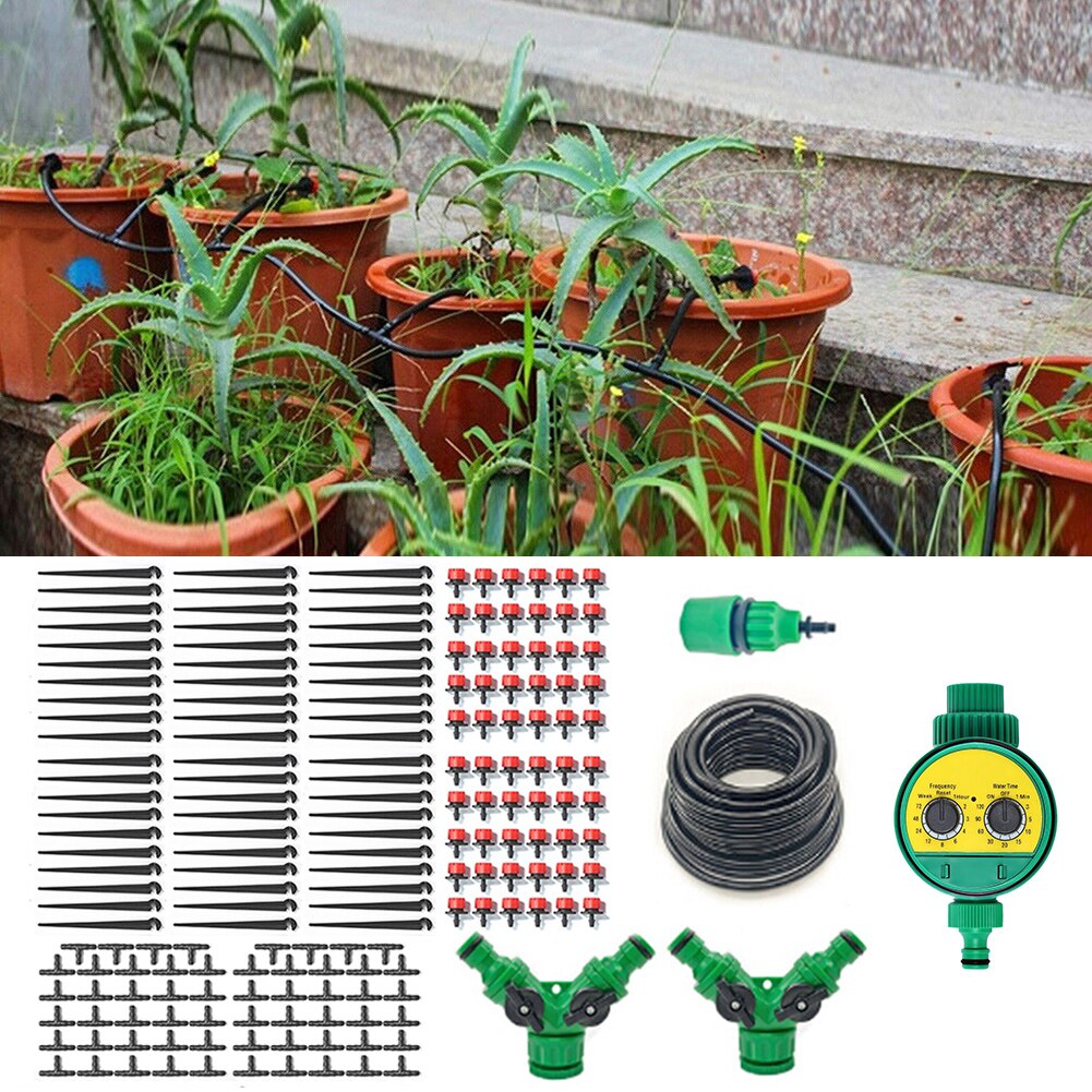 50M Self Automatic Garden Watering System Water Drip Irrigation System Plant Watering Kit Irrigation Drippers Mist Set