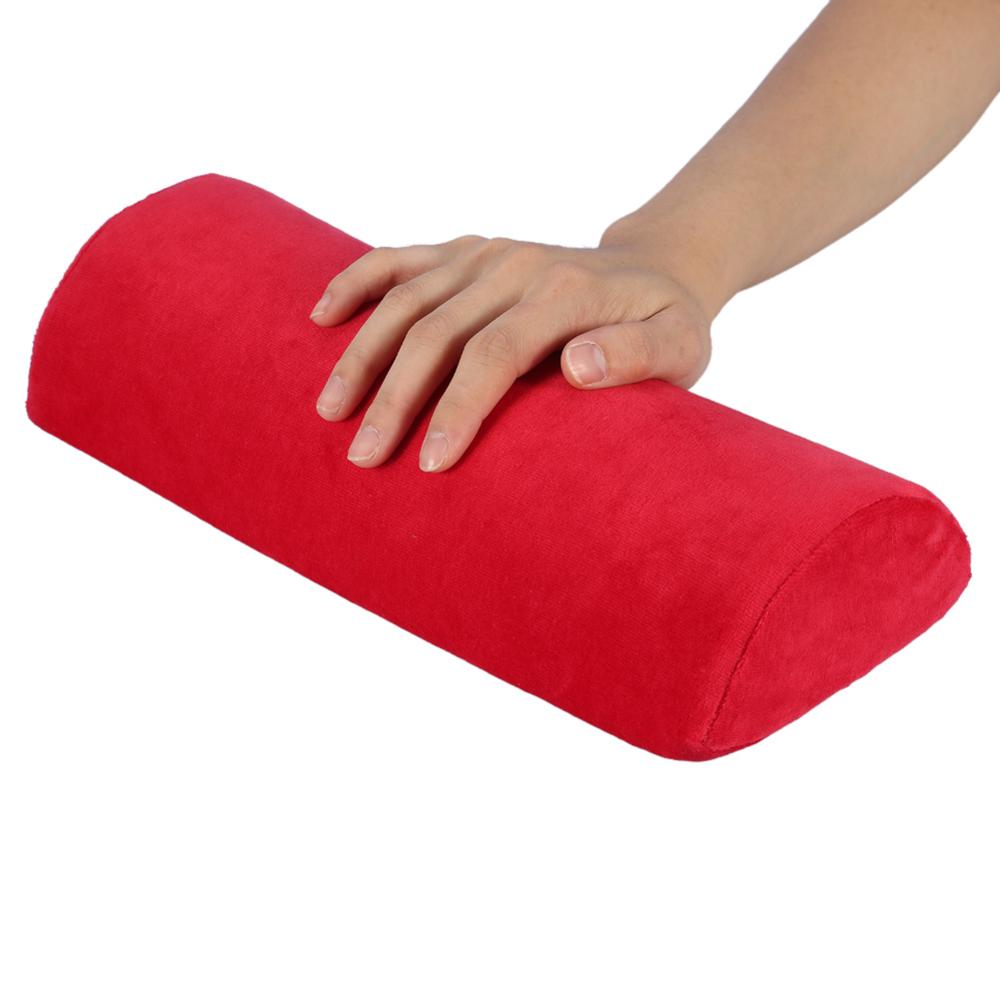 10 Colors Soft Hand Rests Washable Hand Cushion Sponge Pillow Arm Rests Small Manicure Hand Pillow Cushion Nail Art Accessories: Red