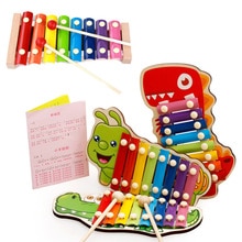 1 pieza de dibujos animados Mingrui tocar piano niños música xilófono educación temprana instrumento instrumental Orff
