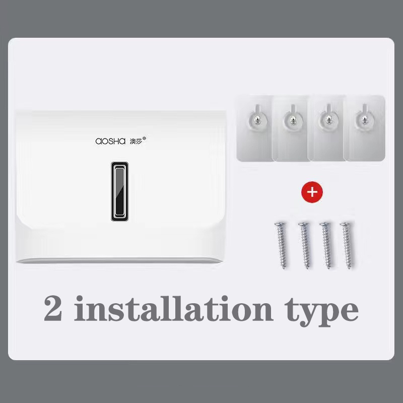 distributore di fazzoletti di carta di lusso per bagno distributore di fazzoletti scatola di fazzoletti in ABS di alta qualità a parete senza perforazione per la cucina: Blu profondo