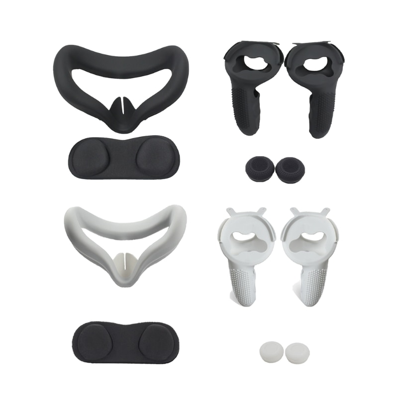 VR Accessorie Set Protective Cover For Oculus Quest 2 VR Touch Controller With Knuckle Strap Handle Grip For Oculus Quest2