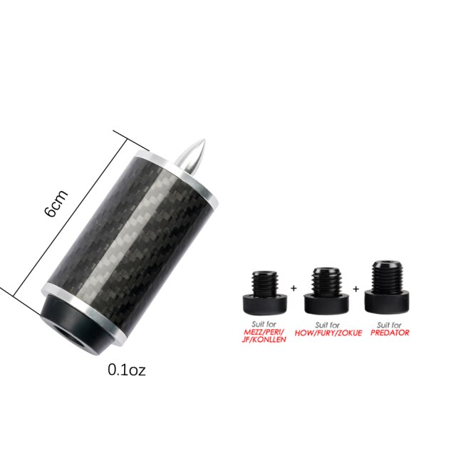 Billiards Carbon Fiber Extension for Mezz Predator Mit FURY KONLLEN HOW PERI Jflowers Cue Extension Billiard Accessories: D