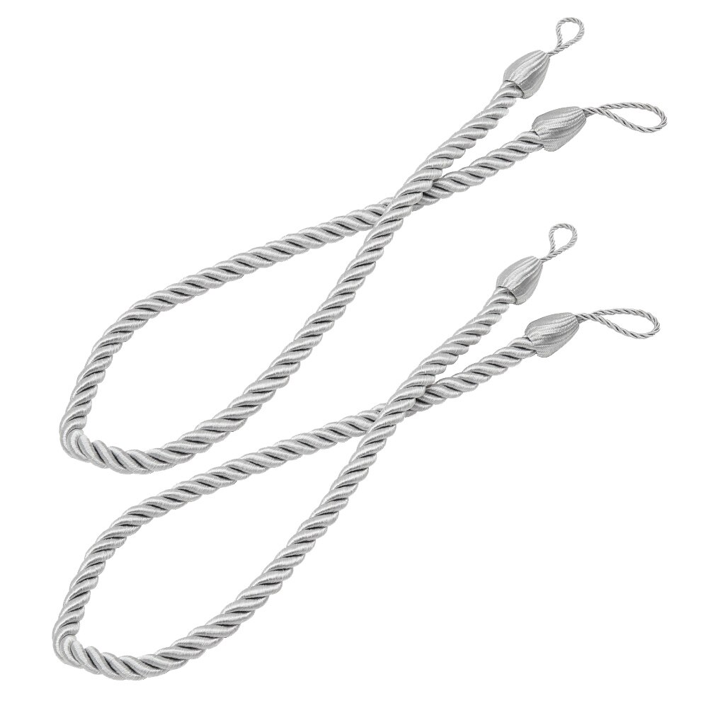 1Pc Crystal Beaded Tassel Curtain Tieback Decorative Curtain Curtains Cord Accessories Room Decor Home Rope Buckle Tie For: Dark-grey