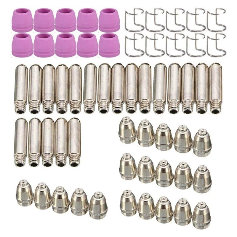 100Pcs AG60 Plasma Cutting SG55 Plasma 60A AG-60 Plasma Torch Tip Electrode Consumable Cutter Kit