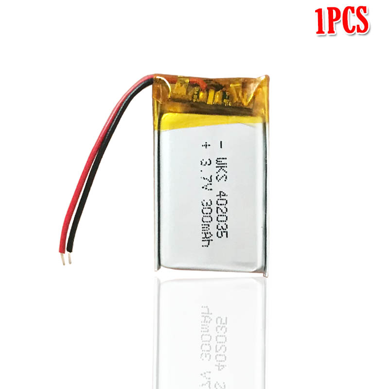 3.7V 300mAh 402035 042035 Lithium polymère li-po Li ion batterie Rechargeable pour MP3 MP4 MP5 batterie Bluetooth casque Lipo cellule: 1pcs