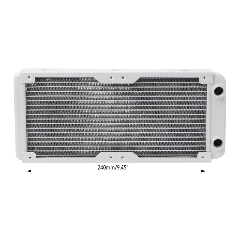 1pc hvide 120/240/360mm aluminium vandkøling computer radiator vandkøler 18 rør cpu kølepladeveksler