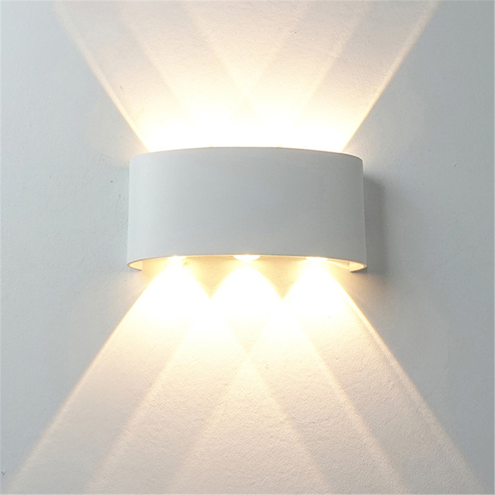 Led udendørs vandtæt væglampe belysning soveværelse stue lys gang korridor udendørs havelampe aluminium led væglampe