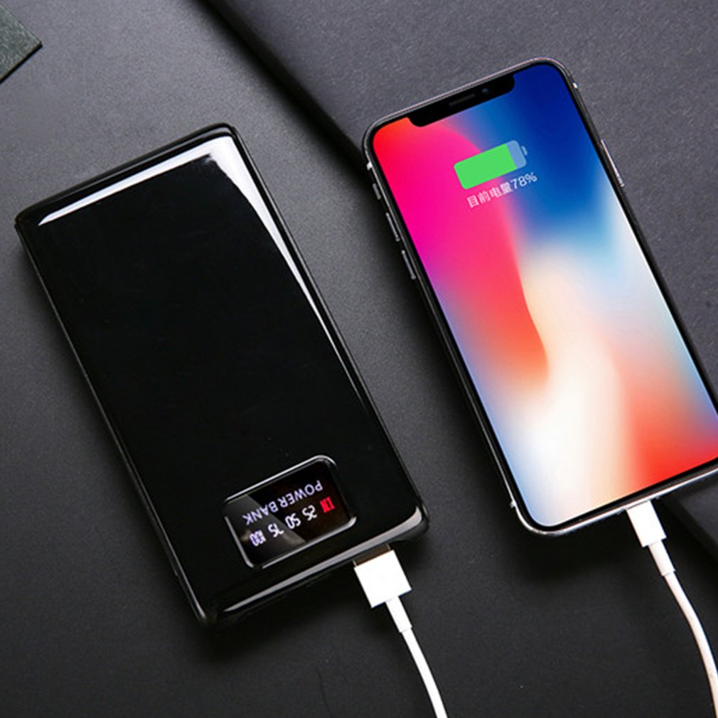 Free Welding Power Bank Box Shell LCD Screen Digital Display Power Bank Case Module DIY Kits Powered By 6x 18650 Battery