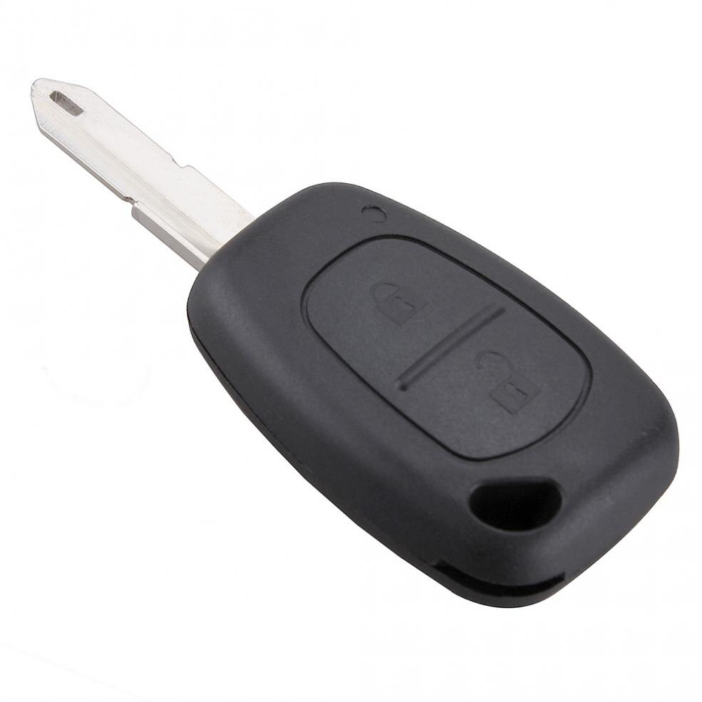 2 Buttons Black Replacement Car Key Case Shell Keyless Remote Fob with Uncut Car Flip Key for RENAULT