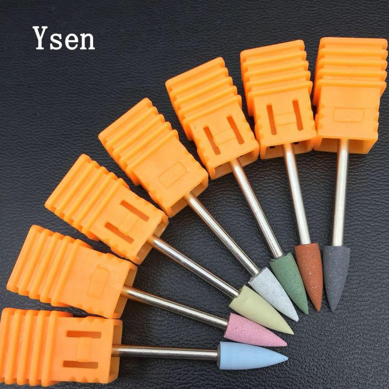 Cabezales de goma para pulir uñas, de silicona y Goma, Flexible, accesorios para manicura, 1 unidad