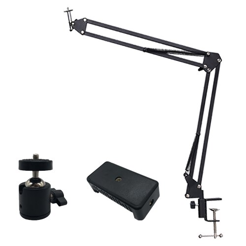 360 Degree long Arm Stand Holder Compatible Mobile Phone Tablet Holder Clip Photography Light Holder /Phone Holder Replacement: Silver