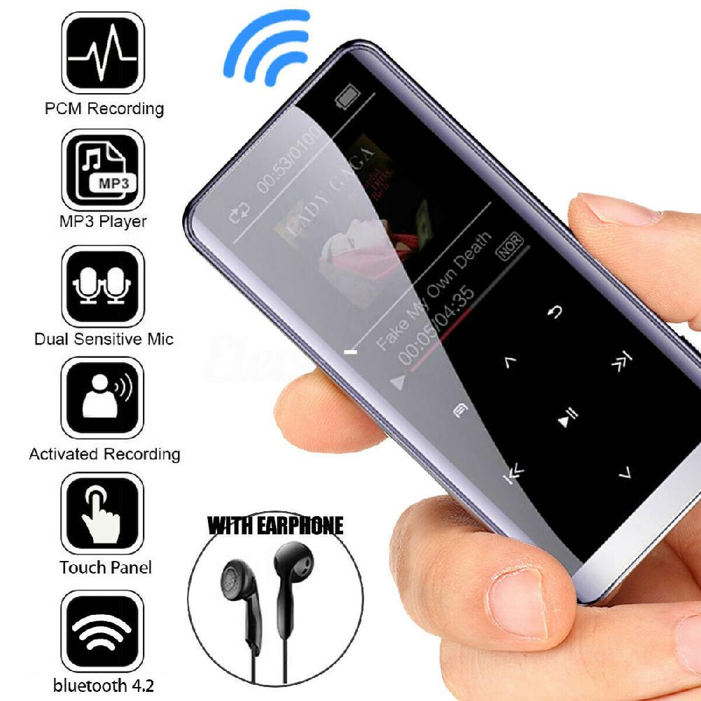 Bluetooth-compatible MP3 Player Touch Screen HIFI Sport Music Speakers Media FM Radio Recorder: With  Bluetooth / 16GB