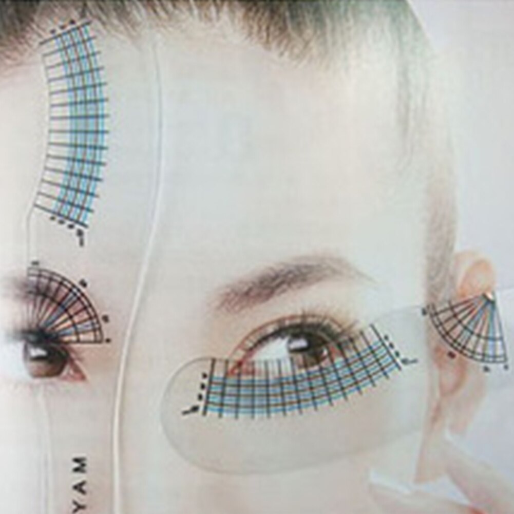 Reusable Curling Degree Measuring Makeup Tool Styling Penciling Eyebrow Portable Positioning Setting Eyelash Ruler