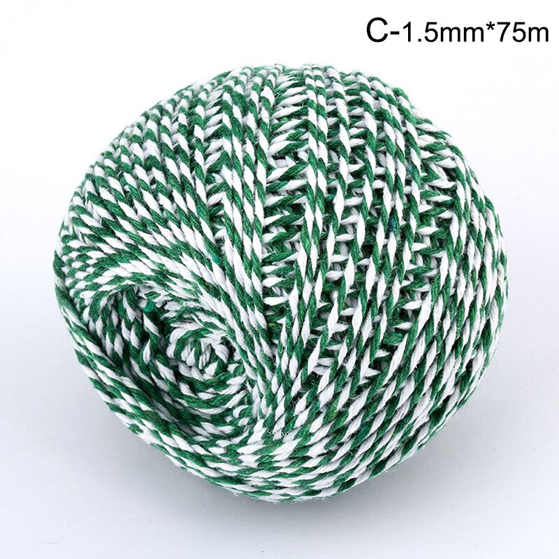 DIY Handmade Cotton Thread 1 Roll 75 Meters Rope Red White Card Hanging Rope Packing Twine String Cord: C