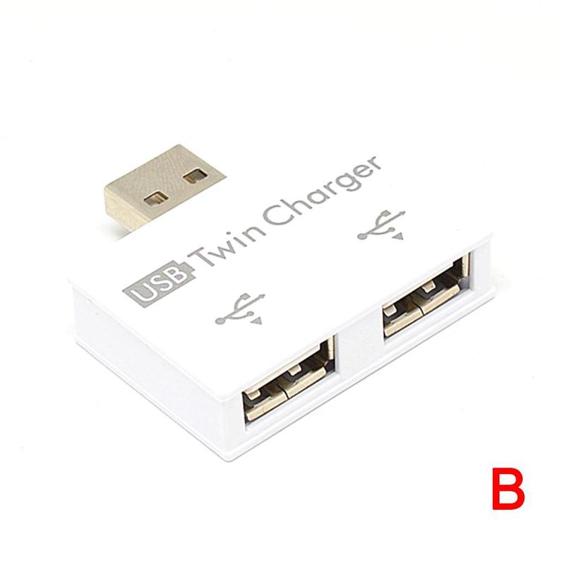 Mini Hub Usb à 2 ports, adaptateur Hub, Salen 2.0, tablette, ordinateur, téléphone, P4F7: WHITE