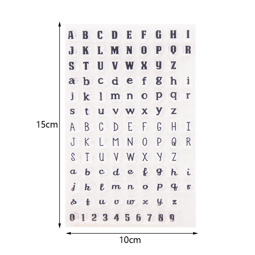 Alphabet Letters Calendar Transparent Clear Rubber Stamp Sheet Scrapbooking Photo Album Paper Card DIY Craft Album Diary Stamps: 01
