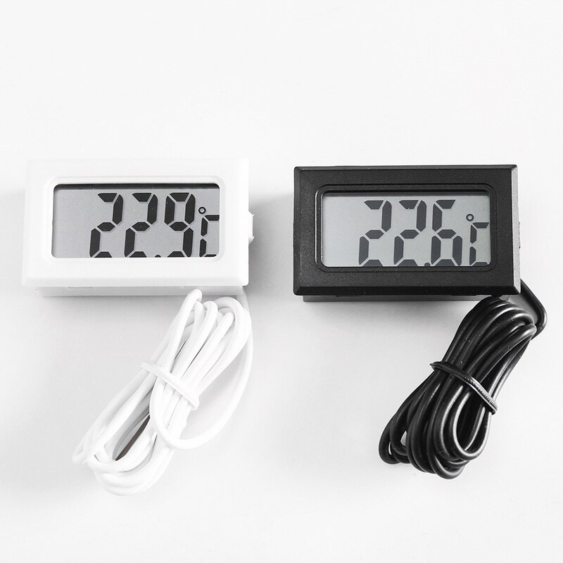 Waterproof LCD Digital Thermometer Aquarium Electronic Precision Fish Tank Temperature Measuring Tool with Probe Hygrometer^9