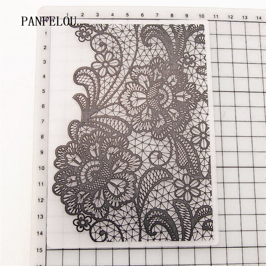 PANFELOU 10.5x14.8cm flower falls Embossing folders Plastic For Scrapbooking DIY Template Fondant Cake Photo Album Card Making