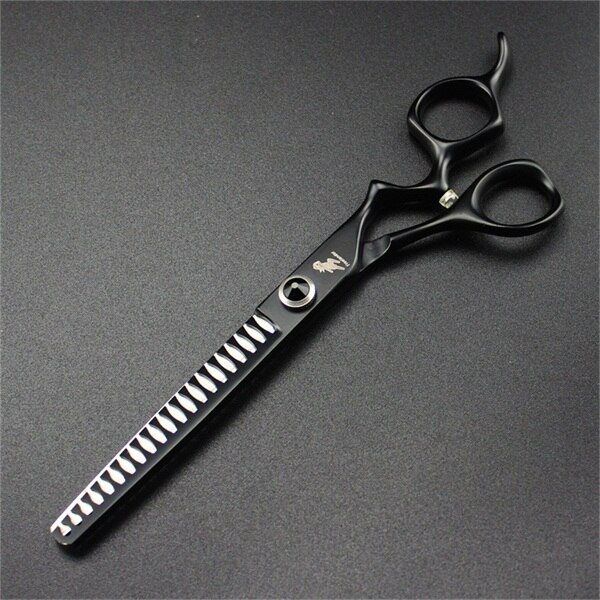 JP440C 7 Inch dog scissors grooming shears Pet grooming Thinning Scissors: Fl-7ST C BLACK