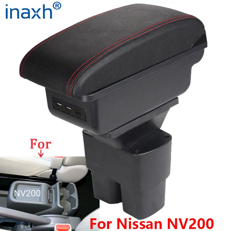 Für Nissan NV200 Armlehne Kasten nachrüsten teile Innen Einzelheiten Auto Armlehne Kasten Auto Zubehör USB