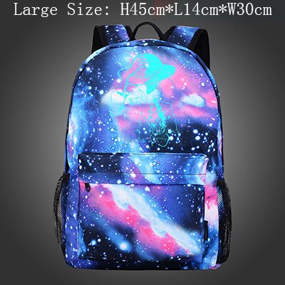 Mochilas escolares para niños mochila con estampado de estrella espacial para adolescentes, Cargador USB Ptgirl, bolsas de libros antirrobo: Large-7