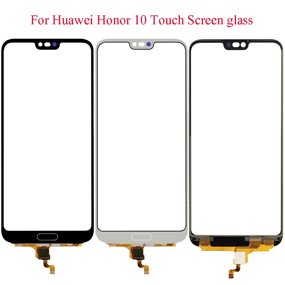 Pantalla táctil para Huawei Honor 10, Panel táctil, Sensor de digitalizador, pantalla LCD de 5,84 pulgadas, cristal frontal, lente exterior, sin piezas lcd