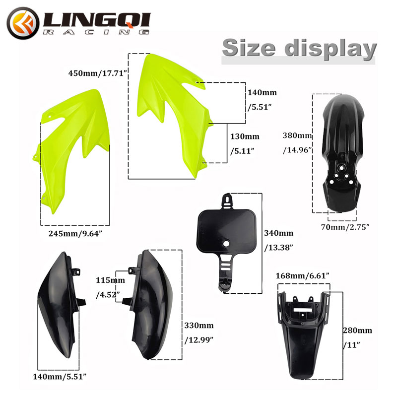 LINGQI CRF50 Rear Fender Motorcycle Pit Dirt Bike Mudguard Mud Guard Plastic Body Cover for CRF 50 Protection Accessories