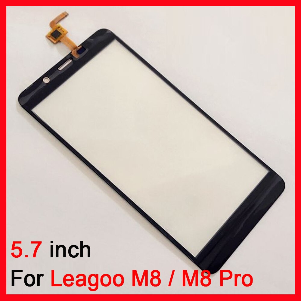 5,7 "pulgadas para Leagoo M8 Pro digitalizador de pantalla táctil para Leagoo M8 Panel táctil Sensor de pantalla frontal de vidrio adhesivo libre + toallitas